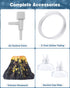 Uniclife Volcano Ornament Kit for Aquarium, Mini Resin Decor with Air Stone Bubbler Accessories