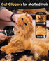 2-Speed oneisall Quiet Cat Clippers for Matted & Long Hair, Cordless Pet Shaver Grooming Kit for Cats, Small Dogs
