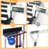Gym Rack Organizer - Wall Mount Hooks for Olympic Barbells, Row Handles, Bats, Tools (E-Book Instruction Included)