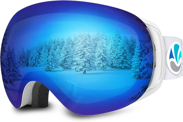 VANRORA Ski Goggles PRO - Frameless Interchangeable Lens, 100% UV Protection, Anti-fog for Men Women