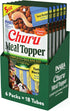INABA Churu Meal Topper for Dogs, Creamy, Lickable Purée Dog Food Toppers, 1.69 Ounce Tube, 18 Tubes (3 per Pack), Tuna