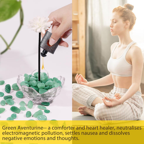 Green Aventurine Crystal Chips 1lb - 500+ Pcs Natural Tumbled Stones for Healing Crystals & Fish Tank Rocks