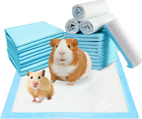 Hamiledyi Rabbit Pee Pads Disposable Cage Liners Leak-Proof Super Absorbent Pet Toilet/Potty