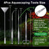 4Pcs Aquascaping Tools Kit, Jeimier Aquascape Tools Long and Strong Planted Aquarium Tweezers, Scissors, Aquarium Algae Scraper, Aquarium Plant Tools, Fish Tank Plant Trimming Kit for Aquascaping
