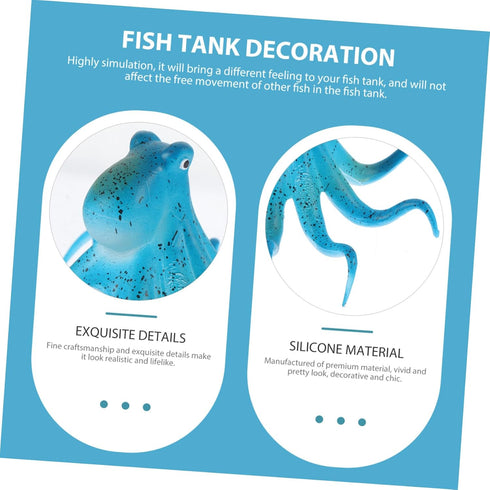 Fish Tank Landscaping Octopus - Glowing Aquarium Decorations for Ocean Office