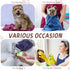 4 Pcs Microfiber Dog Bath Towels, Absorbent Pet Towels for Medium Dogs, Cats, Shower (Gray, Brown, Blue, Wind Red, 24 x
