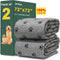 JERIA 2 Pack 72"x 72" Waterproof Non Slip Wee padReusable Washable Pee