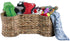 Bone Dry Pet Storage Collection - Medium Bone Shape Hyacinth Toy Basket