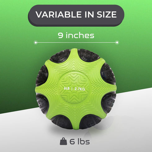 Yes4All 6/8/10/12LBS Medicine Ball with Dual Texture Grip, Weighted Medicine Ball for Workouts Exercise Balance