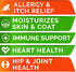 3 (180Ct) STRELLALAB Omega for Dogs - Fish Oil Treats - Allergy & Itch Relief Skin & Coat Supplement - Dry Itchy Skin