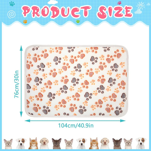 Tegeme 8 Animal(30 41 Inch,Mixed Pcs Fleece Dog Blankets for Small Dogs Cat Soft Coral Velvet Warm Sleep Mat Fluffy Dog