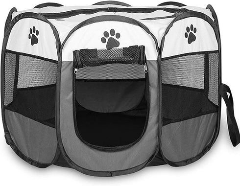 Pet Playpen: Foldable Dog Playpens, Portable Exercise Kennel Tent for Puppies/Dogs/Cats/Rabbits, Large Indoor Outdoor