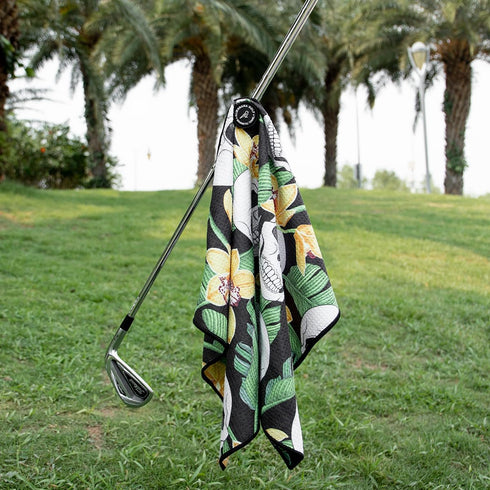 Magnetic Golf Towel with Clip - Microfiber Waffle Design for Strong Hold to Golf Bags, Carts & Clubs
