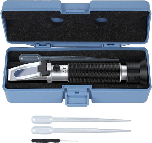 AUTOUTLET Salinity Refractometer for Saltwater Aquarium, 0-100PPT & 1.000-1.070 Salinity Tester Kit