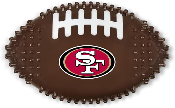NFL San Francisco 49ers Mega-chew Hard Nylon Bacon-flavored Dog Bone Football Chew