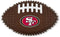 NFL San Francisco 49ers Mega-chew Hard Nylon Bacon-flavored Dog Bone Football Chew