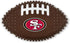 NFL San Francisco 49ers Mega-chew Hard Nylon Bacon-flavored Dog Bone Football Chew