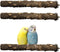 PINVNBY 3Pcs Bird Perches for Cage, Nature Wood Prickly Parrot Stand Toy for Small Medium Birds, Parakeet Cockatiel