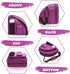 TOPOWN Ice Skate Bag, Roller Skates Bag for Men and Women, Premium Black Ice Skate Bag, Rose Red