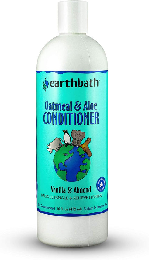 earthbath Oatmeal & Aloe Conditioner - Dog Conditioner for Allergies & Itching, Made in USA, 16 Oz (1 Pack)