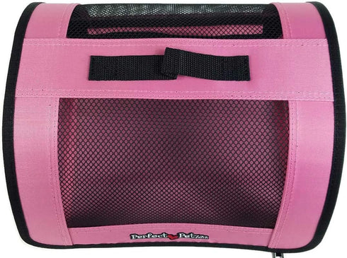 Tote for Lifelike Stuffed Interactive Pet Dogs and Cats, Pink, Nylon and Mesh Toy Carrier