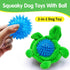 Turtle Squeaky Dog Toys with Ball - 2-in-1 Plush Toys for Small Breeds, BPA-Free Rubber & Soft Fabric for Interactive