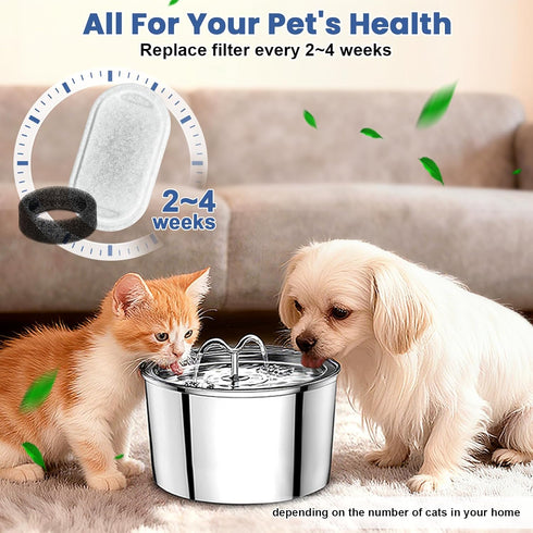 12 12 67oz/2L 108oz/3.2L Cat Water Fountain Filter Replacement, Pcs Cat Filters Pet Water Fountain Filter with Pcs