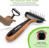Deshedding Dog Brush - 2-in-1 Professional Undercoat Rake and Furminator for Long-Haired Dogs and Cats
