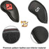 Golf Iron Headcover Club Protection Sticker Closure, Black & Red