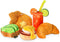 P.L.A.Y. Cute Plush Dog Toys - Barking Brunch Food Themed Durable Squeaker