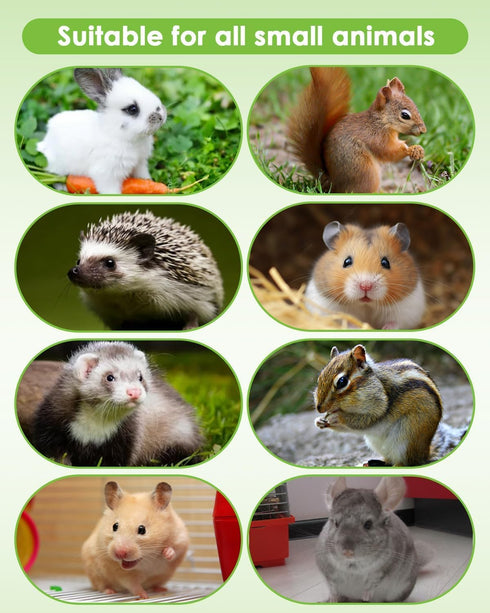 Chinchillas, Rabbit Toys for Bunny Boredom, Hanging Rodent Dental Toy with Papaya Stems Sweet Bamboo Hamsters, Guinea