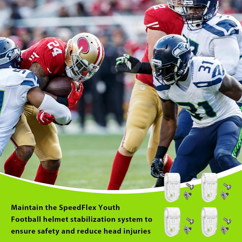 Football Helmet Clips Screws Nuts - Compatible with Schutt F7 & Riddell for Repairing Youth Football Helmets