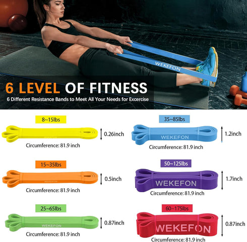 Resistance Bands Set, Pull Up Assist Bands for Mobility, Powerlifting Exercise Bands for Home Workouts