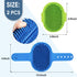 Dog Grooming Brush, Lilpep Pet Shampoo Bath Brush, Soothing Massage Rubber Comb for Long Short Haired Dogs (Blue+Green,