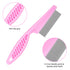 Cat & Dog Grooming Set, Fine Tooth Comb for Grooming, Removing Dandruff Flakes, Pink