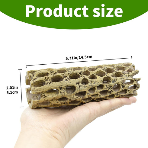 HOYAGWNG 5.7 Inch Hermit Crab Climbing Toys, Hollowed-Out Pipe, Hermit Crab Accessories, Tank Decoration for Reptile