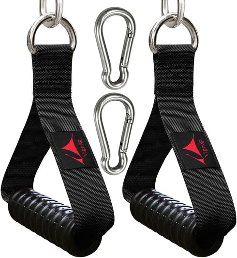 Heavy Duty Gym Exercise Handles Attachment for Cable Machine, Resistance Band, Home Fitness Workout Equipment