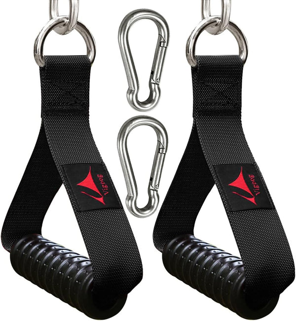 Heavy Duty Gym Exercise Handles Attachment for Cable Machine, Resistance Band, Home Fitness Workout Equipment