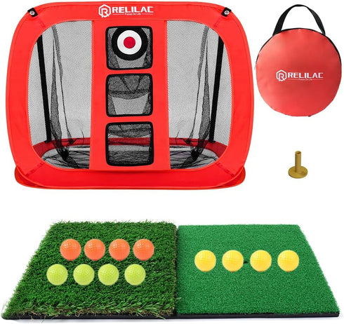 Pop Up Golf Chipping Net - Indoor/Outdoor Golfing Target Accessories for Backyard Accuracy and Swing Practice