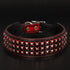 PET ARTIST Soft Leather Dog Collar for Large Dogs - Luxury Genuine Leather with Rivet Studded, 2 inch Wide (Fit 18-23")