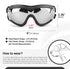 NAMSAN Dog Goggles, Anti-UV Sunglasses for Medium to Large Breeds, Windproof Eye Protection, Black
