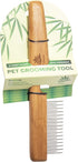 Detangling Pet Comb for Matted Hair - Natural Easy Grooming Tool with Long & Short Stainless Steel Teeth for Dog and Cat