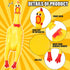 Honoson 32 Pcs 12'' Rubber Chicken Dog Toy - Squeeze Screaming Chicken Toy for Reducing Separation Anxiety (Yellow)