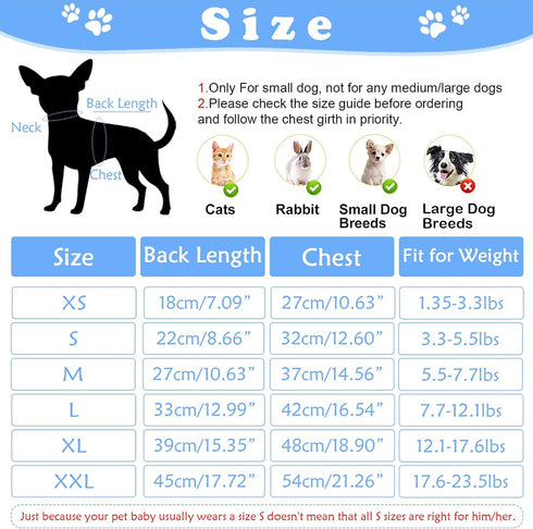 Dog Pajamas for Small Dogs - Summer Pet Onesies for Chihuahua Yorkie Teacup, Cute Soft Material (X-Small, Watermelon)