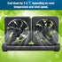 Aquarium Chillers Cooling Fan with 2 Wind Speed, Adjustable 2 3 4 Heads Fish Tank Cooling Fan (2 Head)