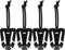 ITW Web Dominators, 4 Pack, Black