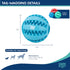 Small Rubber Dental Ball Dog Toy for Chewing - 1.95-Inch (2-Pack) for Medium & Large Dogs