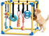 Puppy Play Gym with 8 Hanging Toys Indoor Play Gym Interactive Dog