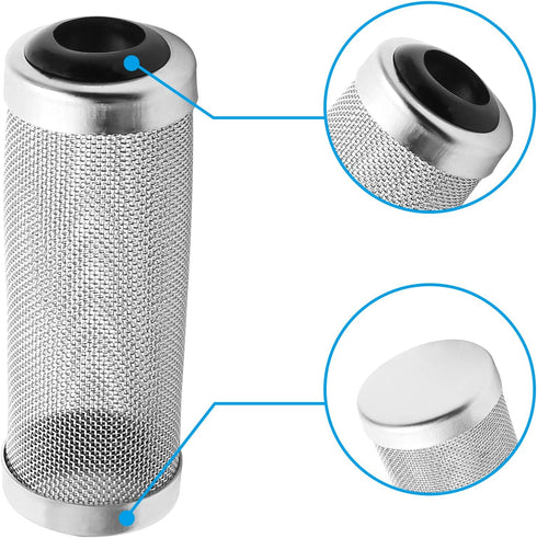 Stainless Steel Aquarium Filter Intake Cover, 16mm Shrimp Filter Guard for Fish Tank