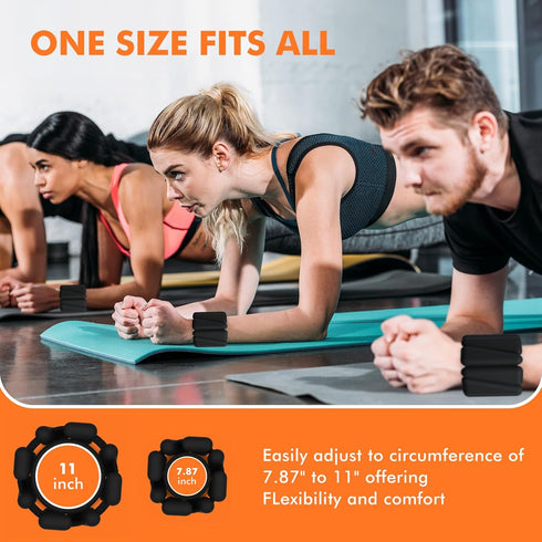 Wrist Weights, Adjustable Ankle Weights for Home Gym Workout, Set of 2 (1LB Each) for Running & Strength Training